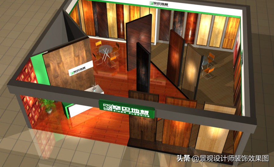 木地板店设计效果图大全集,品牌地板专卖店设计效果图大全