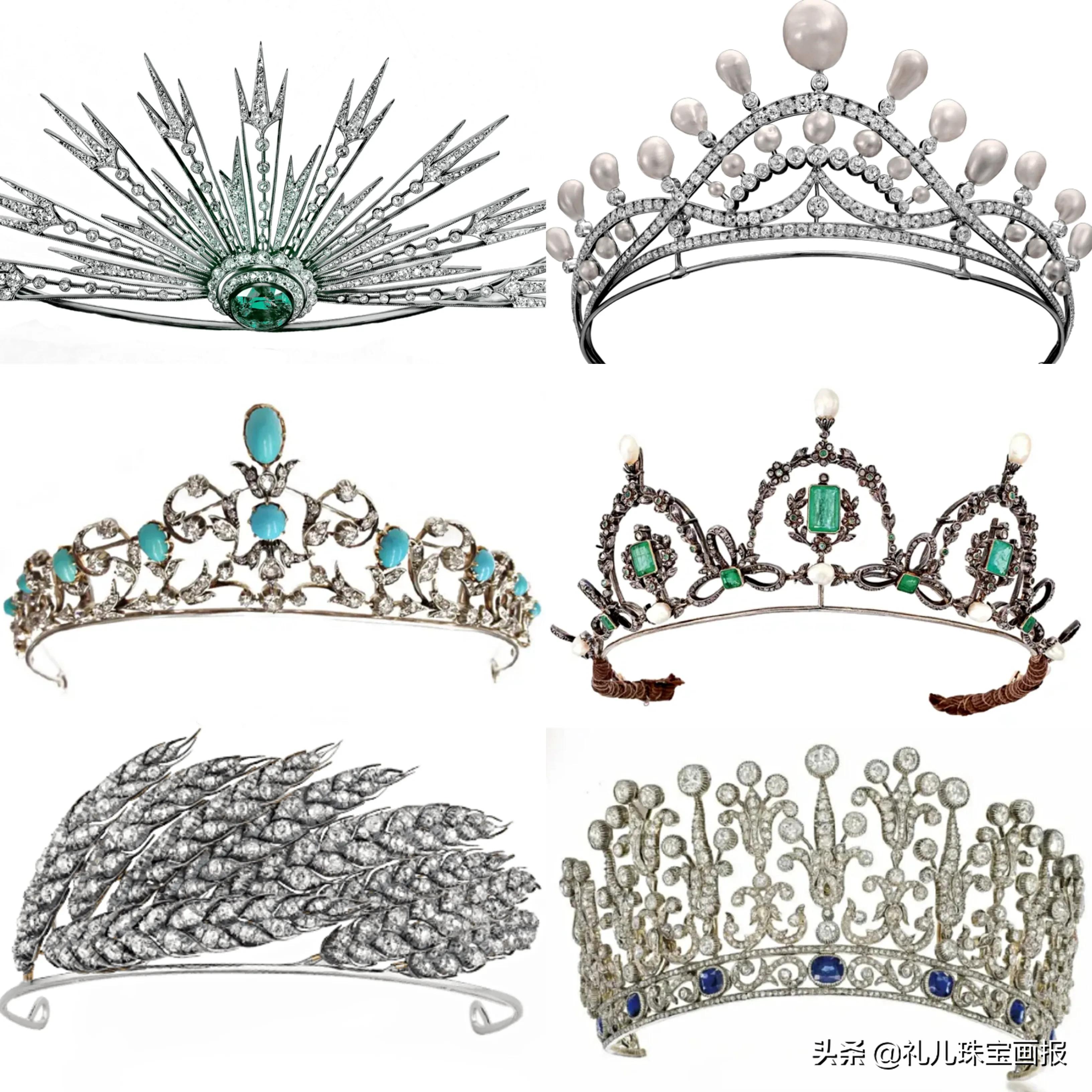 复古风王冠,白金复古王冠