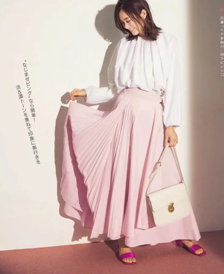 搭配参考春夏彩色系穿搭,一波超级温柔的粉色系穿搭分享