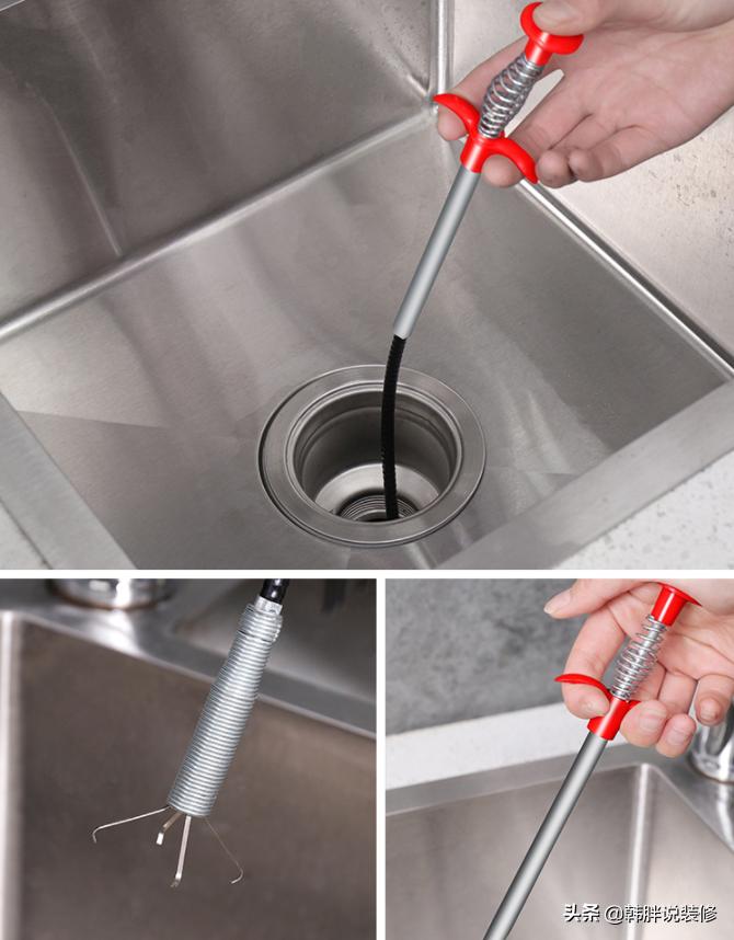 下水道被头发堵塞疏通的最好办法,下水道堵了最好的办法