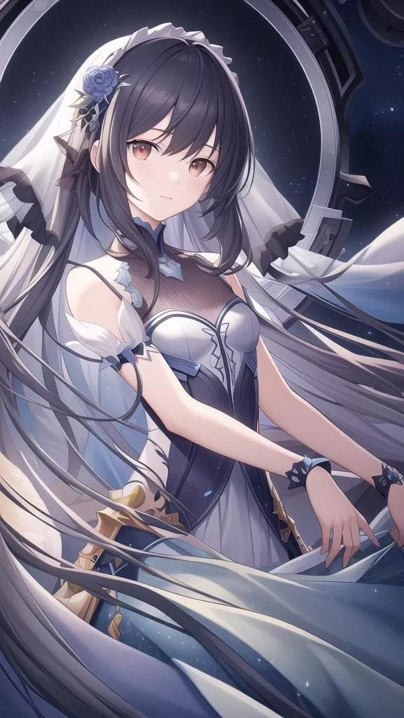 二次元3d动漫美女壁纸手绘,ai二次元壁纸动漫美女