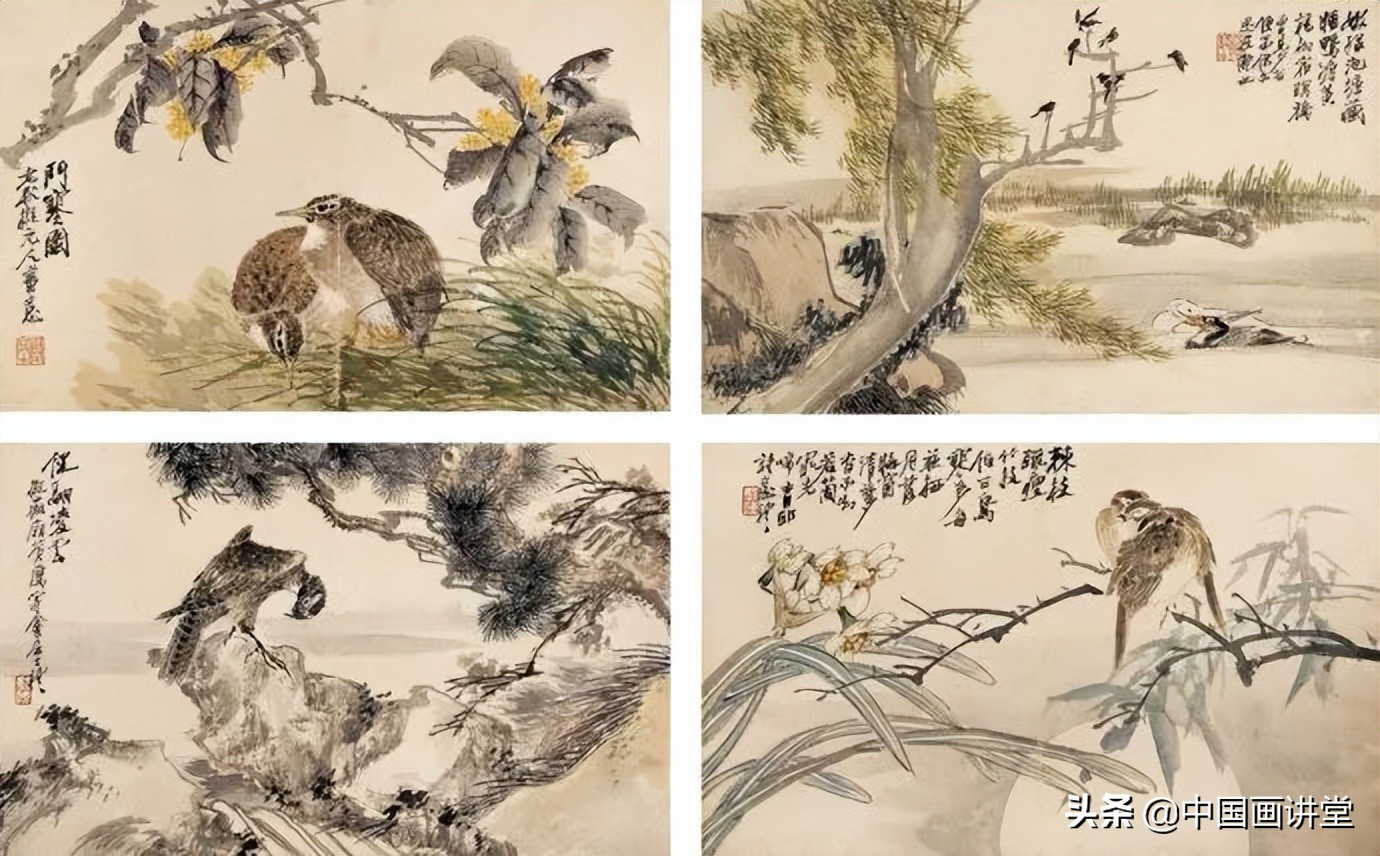 看吴昌硕画菊似乎感觉到秋风,王礼的国画作品欣赏