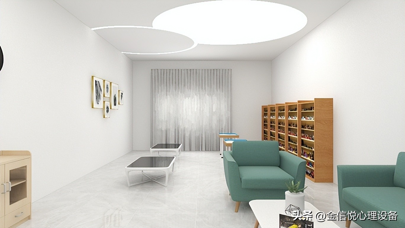 心理健康疏导室设计10平米,单位心理咨询室布置效果图