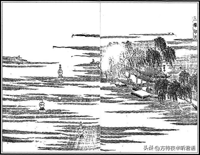 西湖十景之一三潭印月地图,杭州西湖三潭印月资料