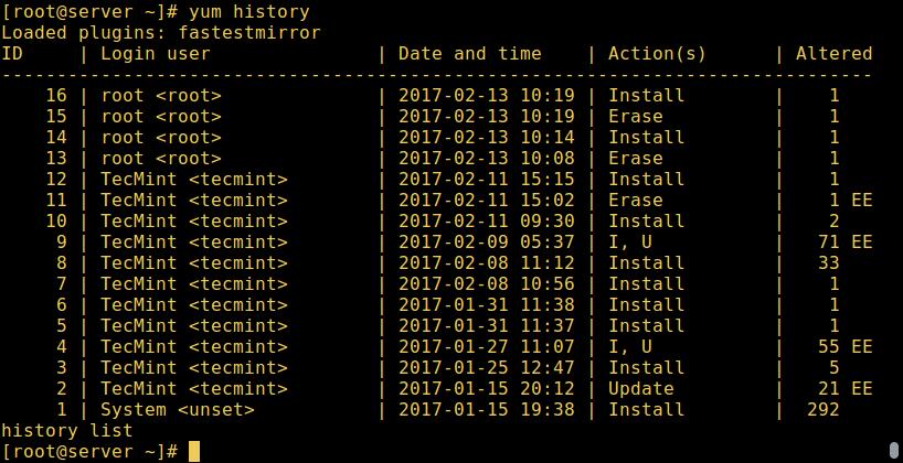 如何查看yum仓库中的软件包,yum查询未安装的软件包