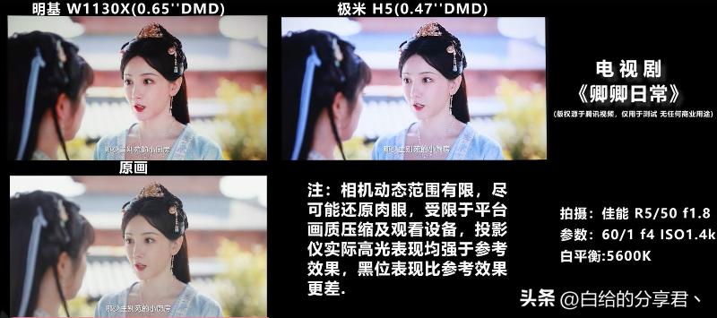 明基投影仪w1130选哪个画面,led投影仪1080够吗