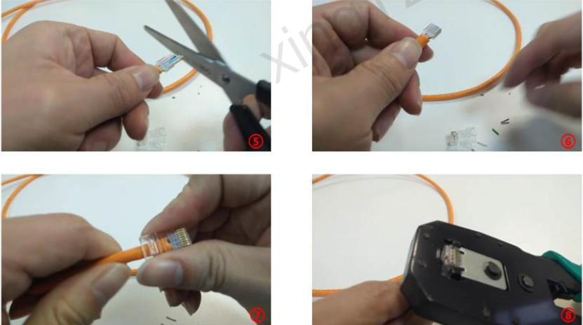 水晶头接线方法步骤图,水晶头怎么接线和原理图