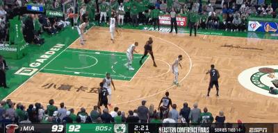 绿军关键战术,东决热火2-0绿军赛后主教练