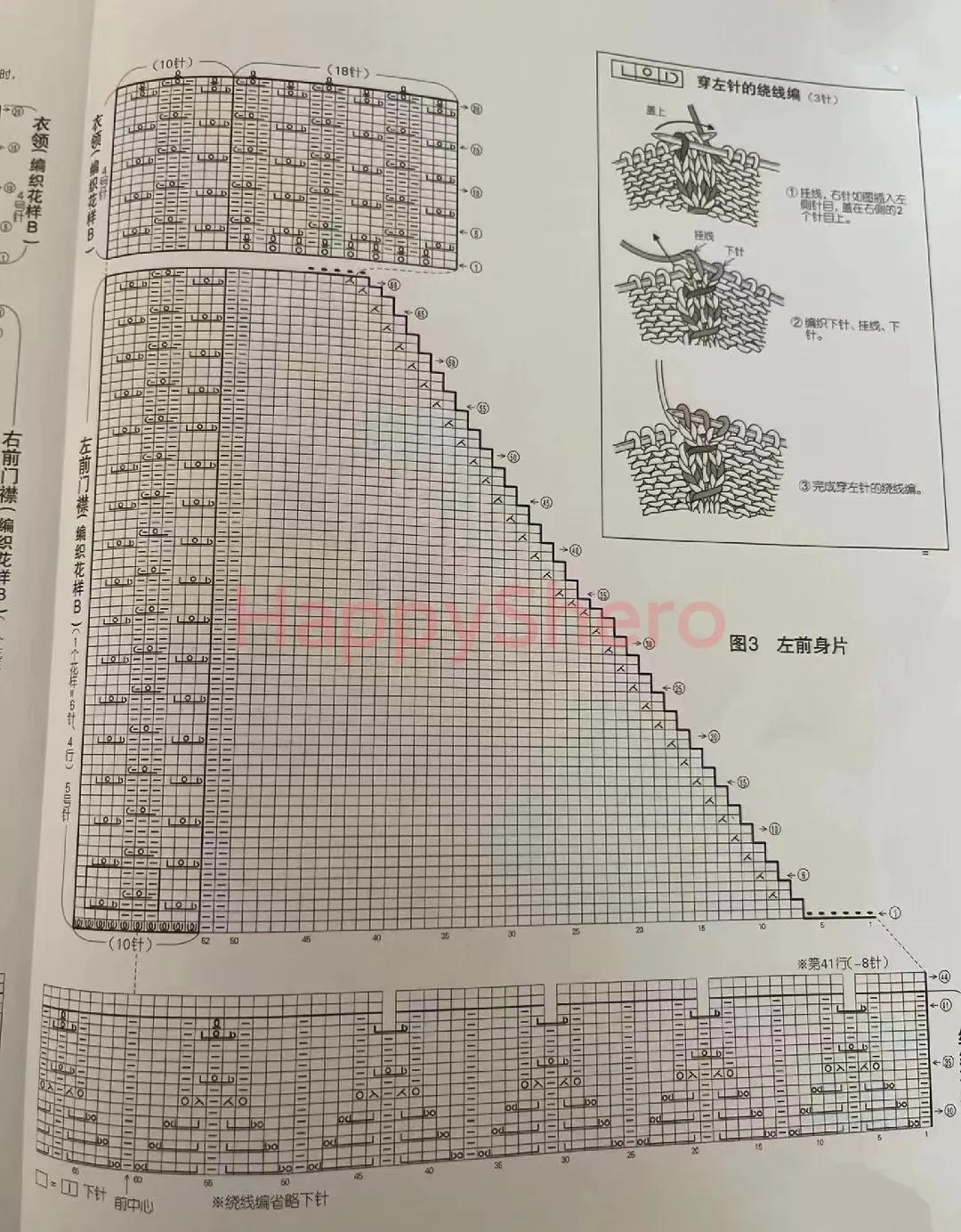 镂空花短袖落肩袖编织教程,插肩袖短袖编织教程夏款花样