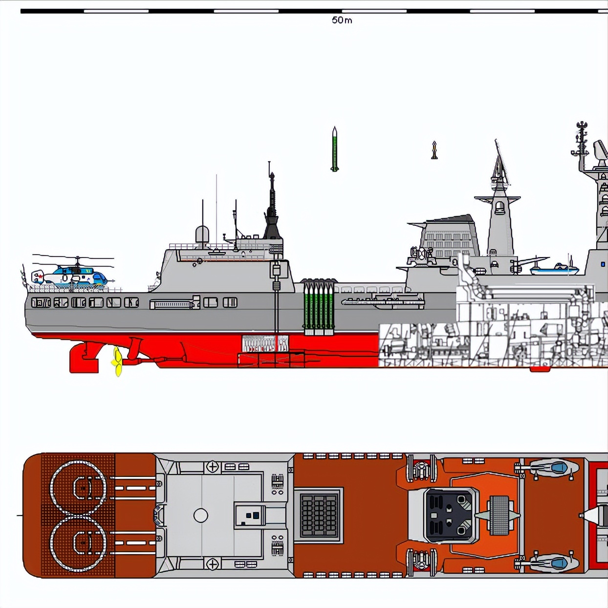 现代战舰1150型反潜舰,中国下一代全燃动力反潜舰