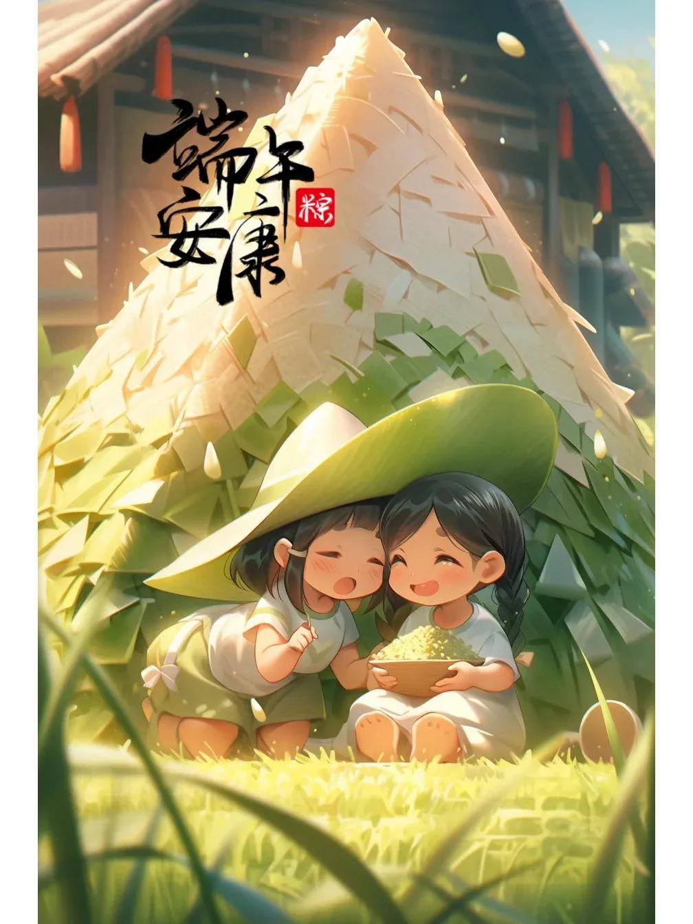 端午节绘画中国风海报,端午节海报手绘图片大全无字