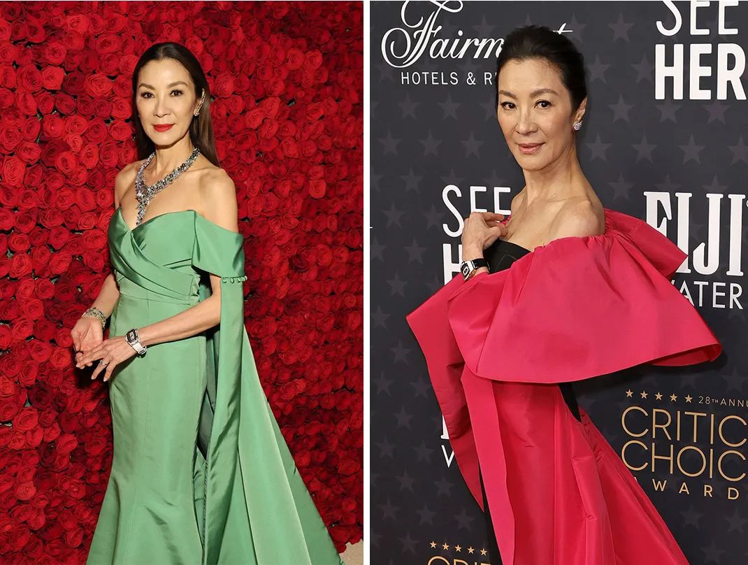 杨紫琼高定礼服闪耀戛纳红毯,杨紫琼携手老公亮相奥斯卡红毯