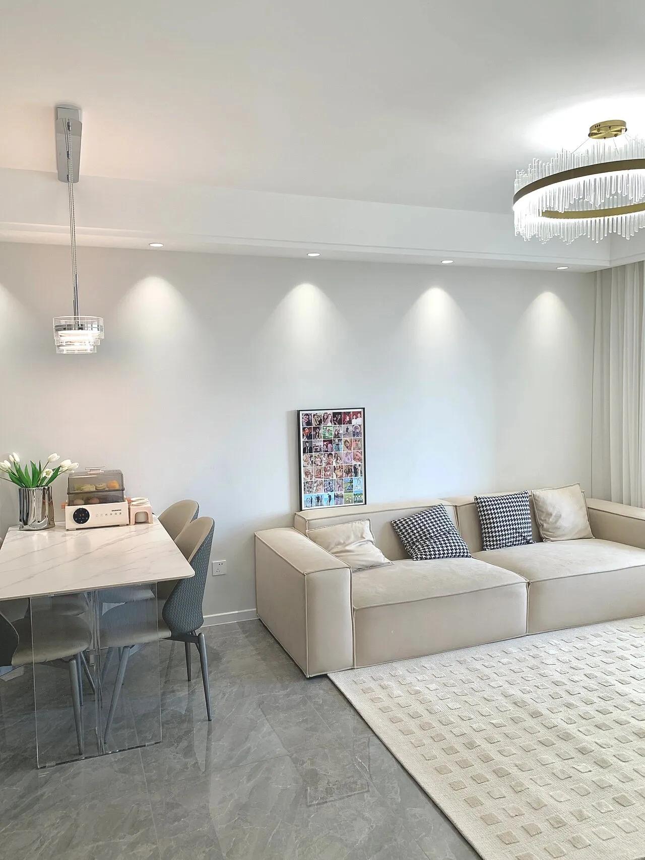 客餐厅一体吧台装修效果图,20平餐客一体装修