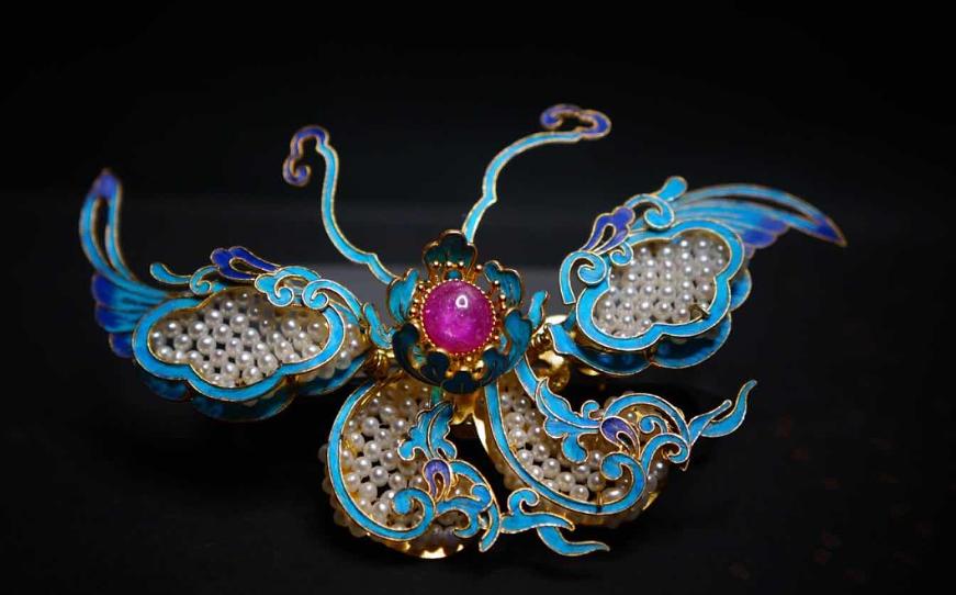 清代点翠饰品,古代点翠首饰手绘效果