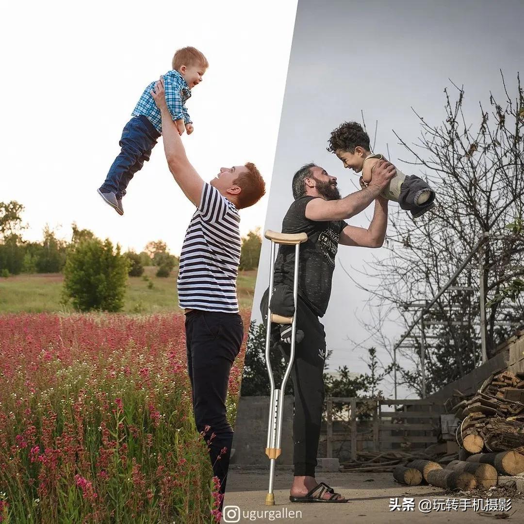 一张照片两个不同人生,一张图两个世界