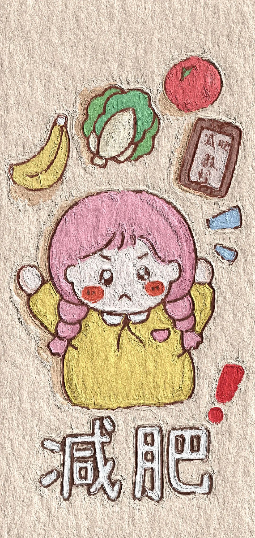 简约油画小可爱壁纸图文,海贼王卡通油画壁纸