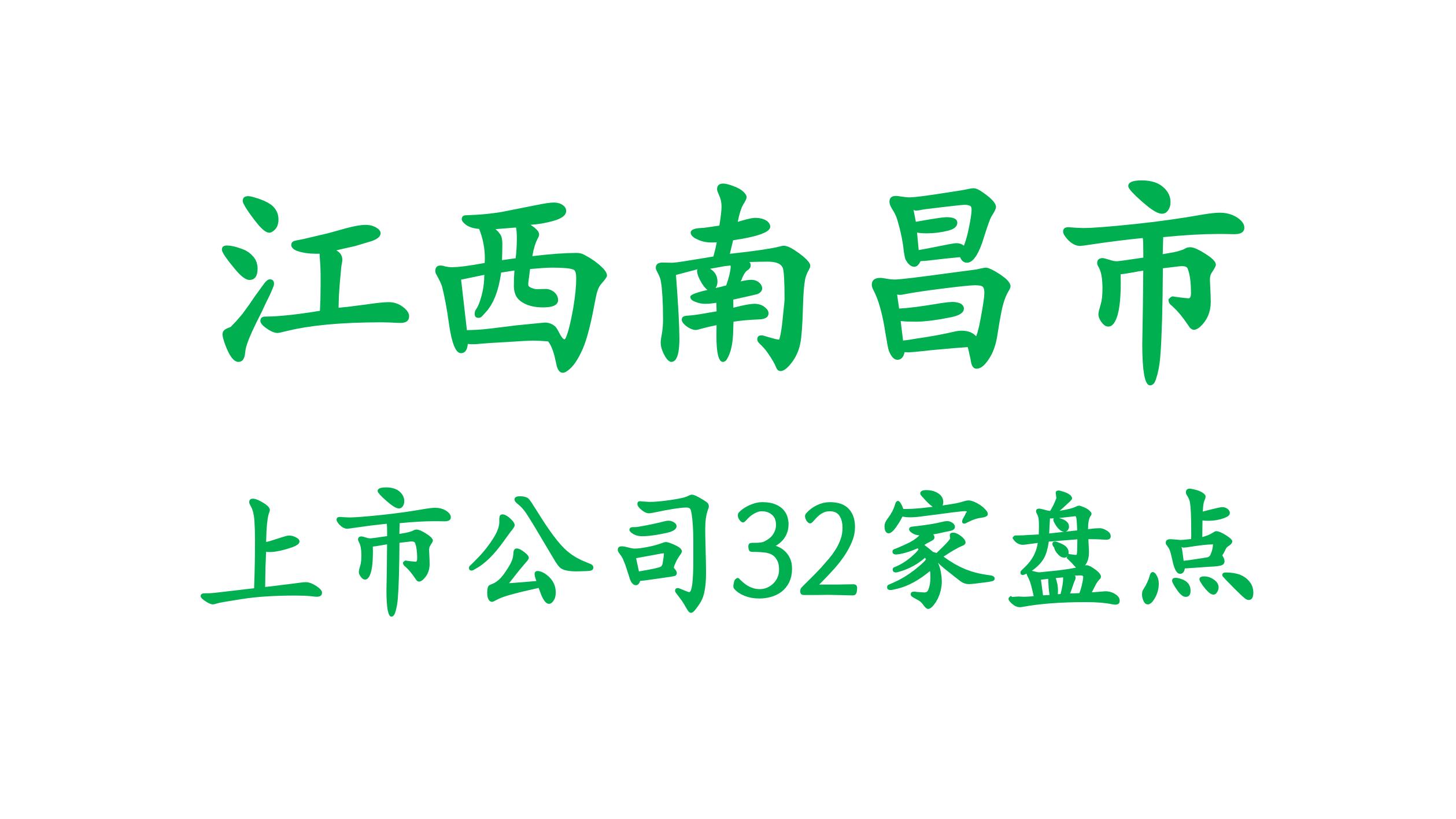 江西南昌市上市公司32家盘点