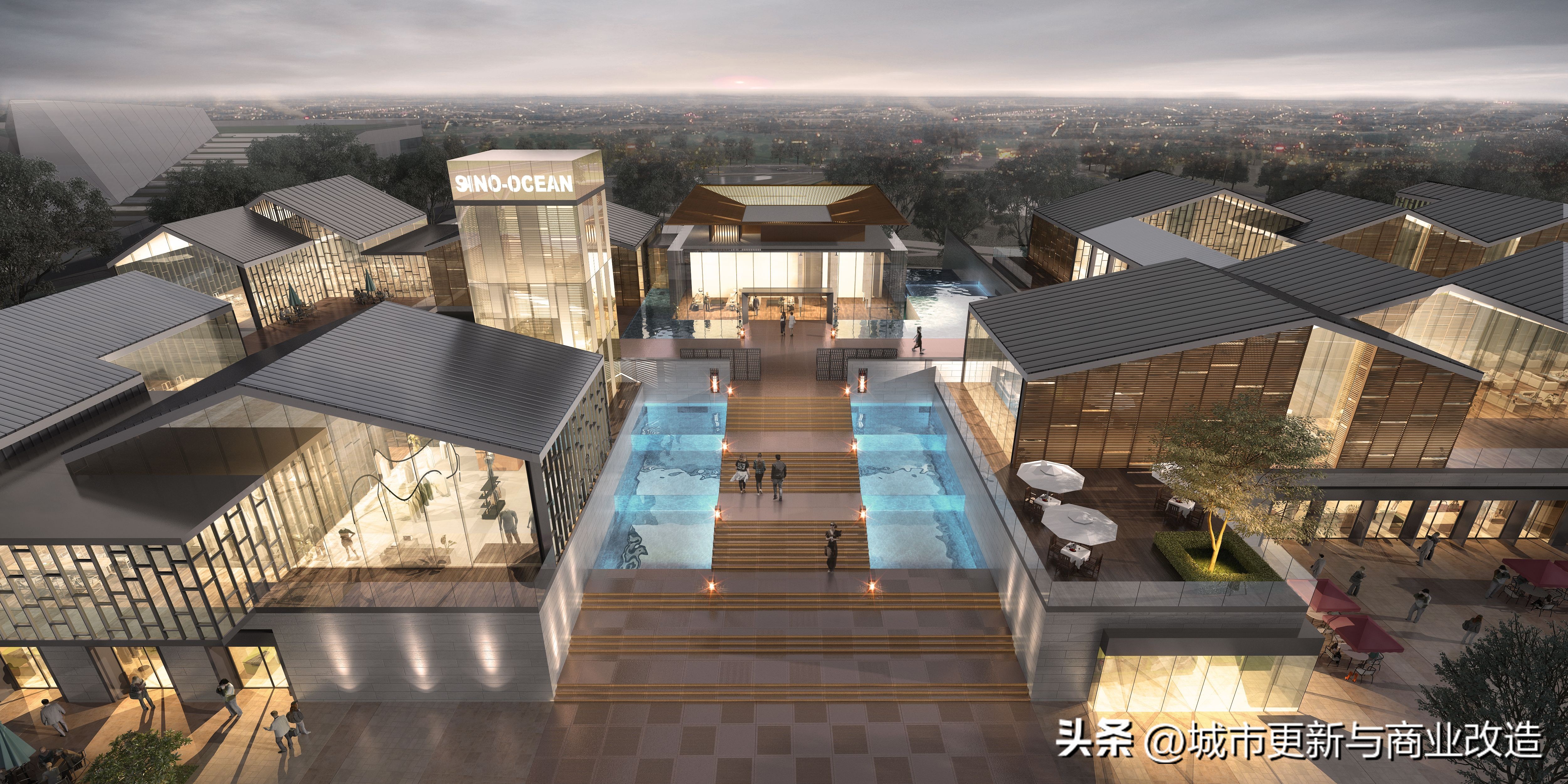 远洋·天津宜兴埠项目4A地块商业老街邻里中心设计方案SU模型图集