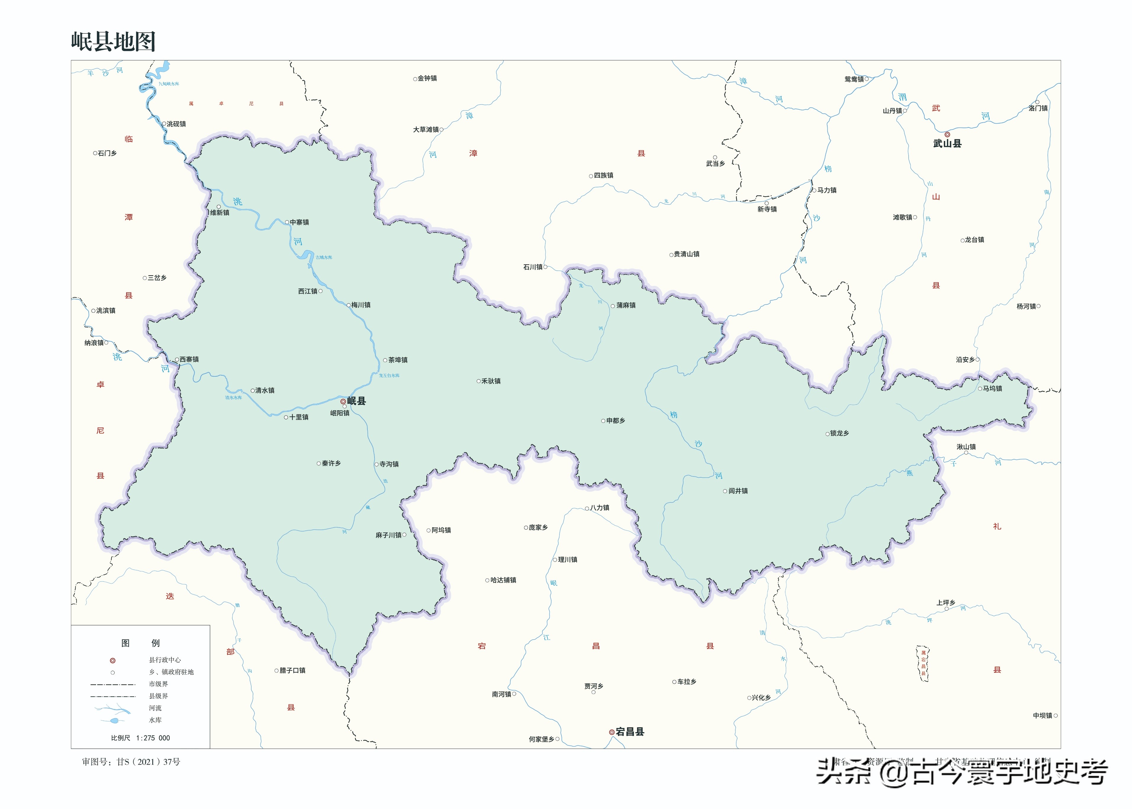 甘肃省各市州县地图,甘肃省旅游交通地图