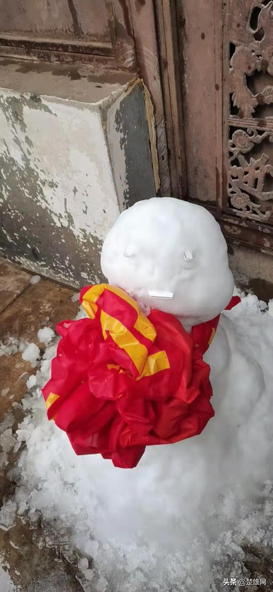 堆雪人大赛现场,楚雄花式雪人