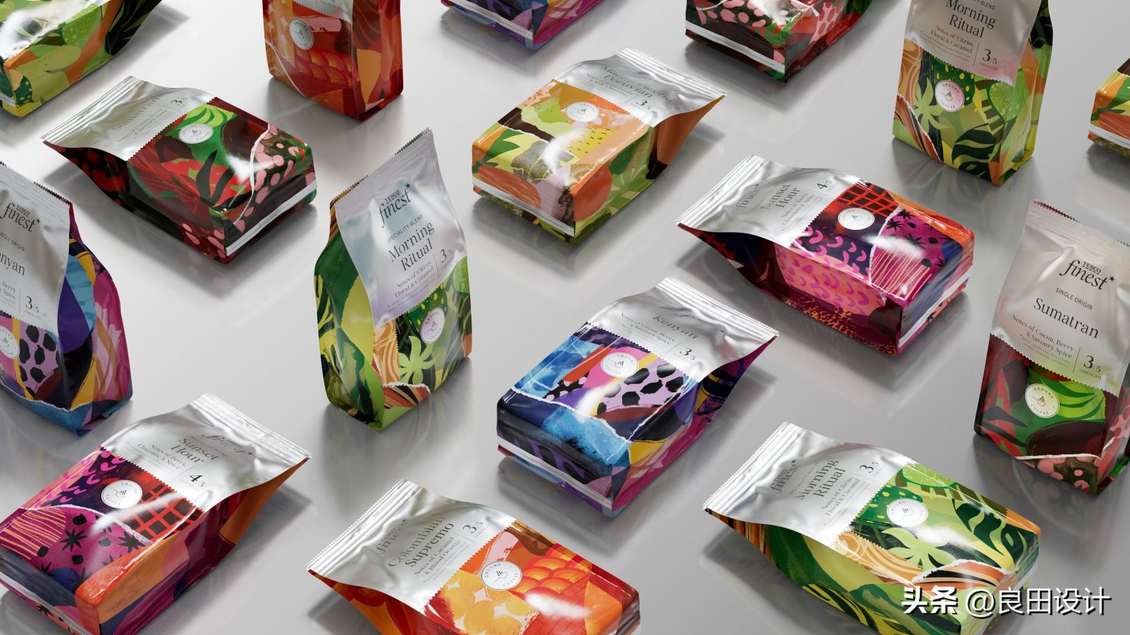 “负担得起的奢侈品”Tesco Finest Coffee 咖啡包装设计
