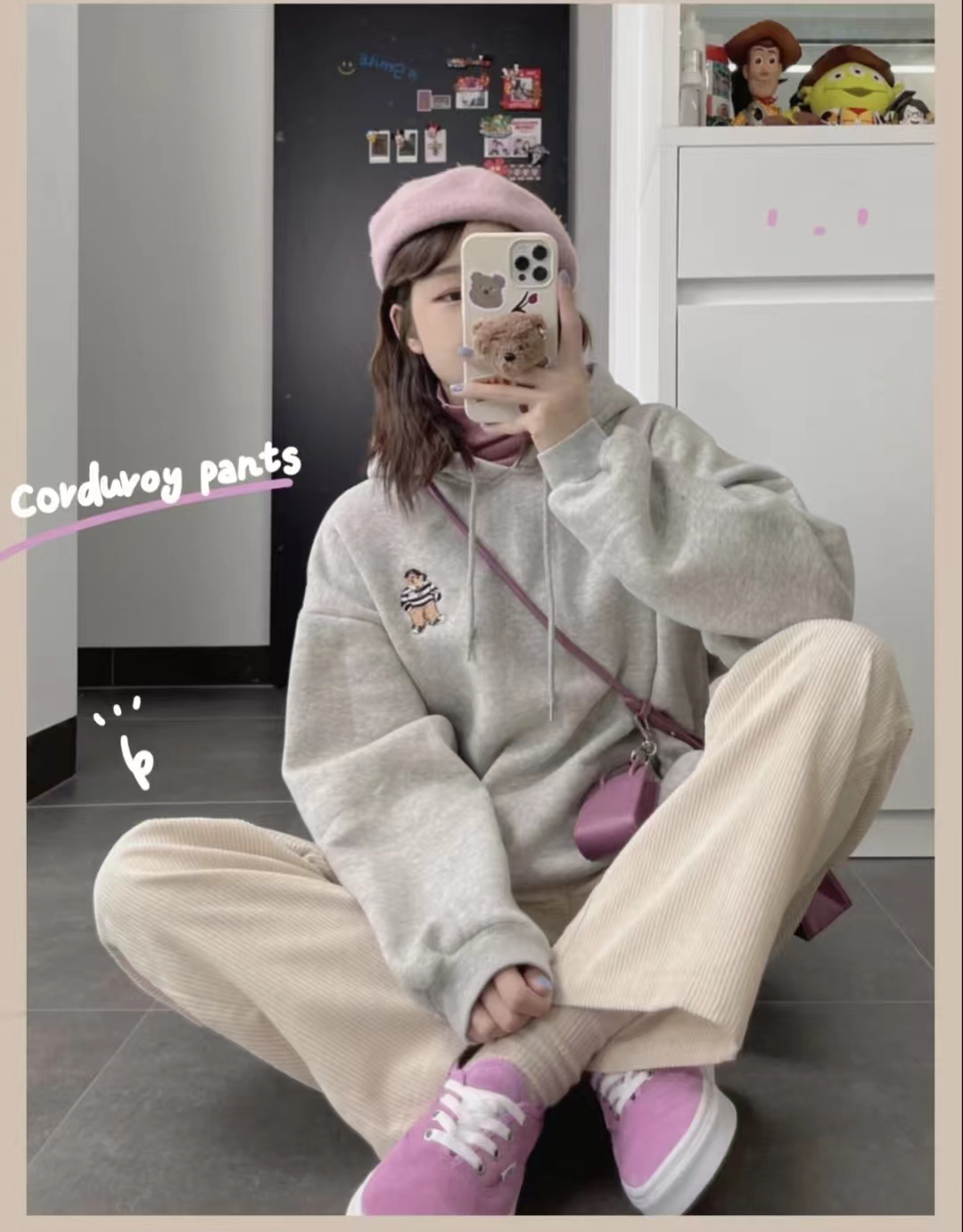 灯芯绒裤子冬季搭配高跟鞋好吗,灰色灯芯绒裤子搭配什么颜色上衣