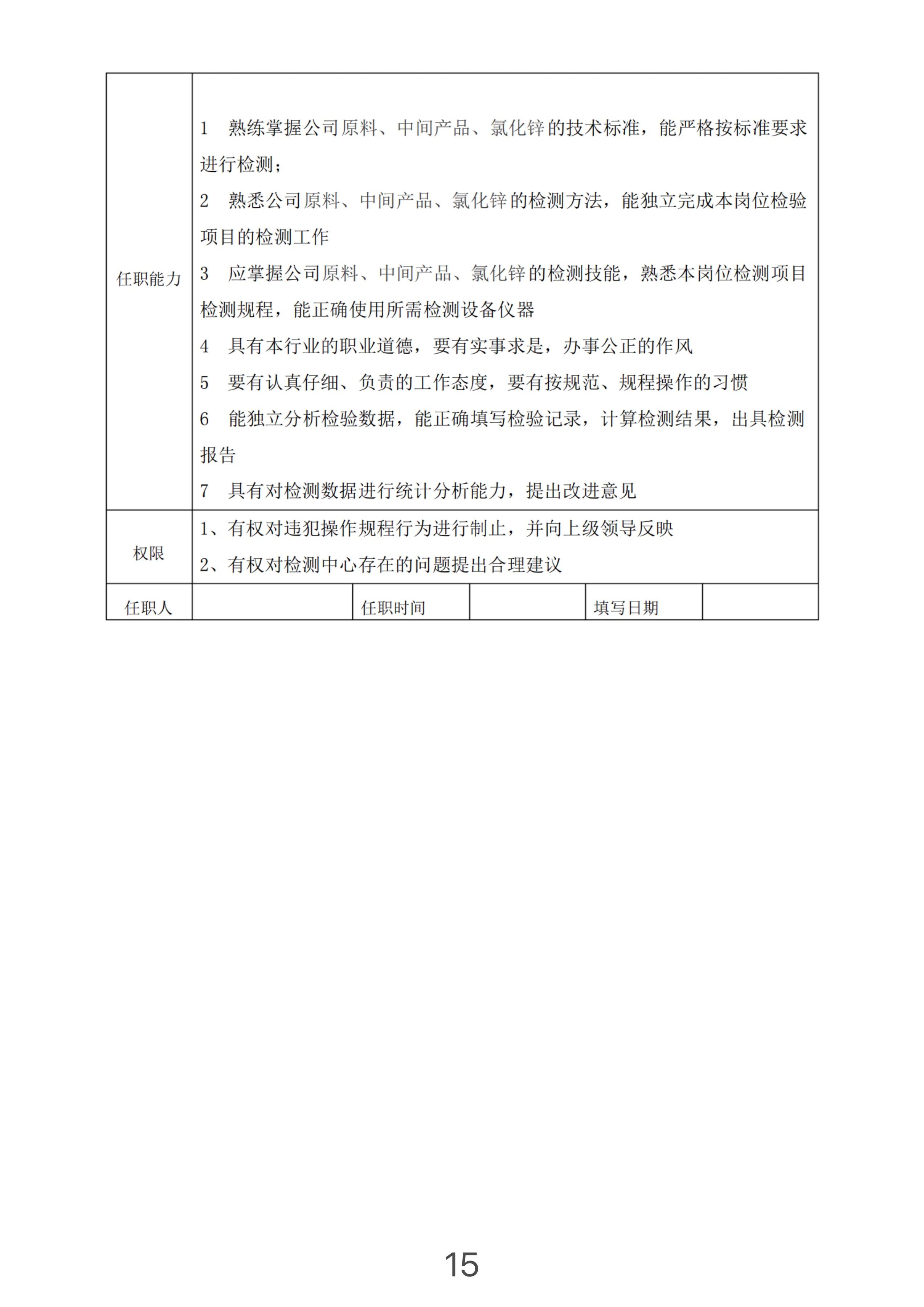 企业员工岗位职责和工作内容表单,公司经营管理岗位工作职责