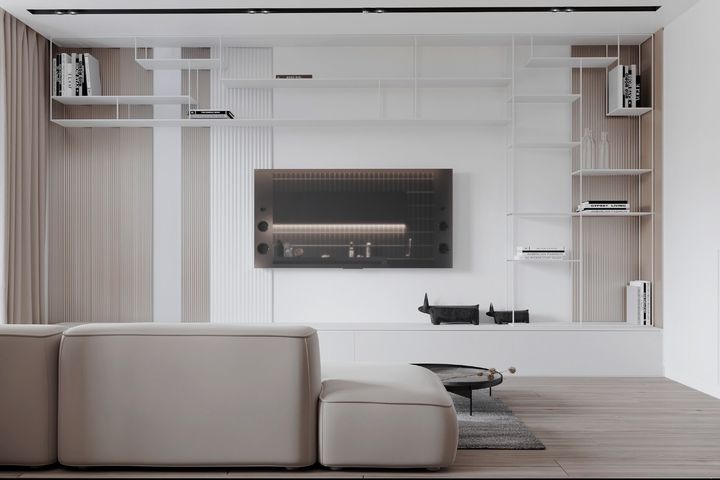 安排个书架墙，是家里最好的不动产，如此看来，完全没必要空间房