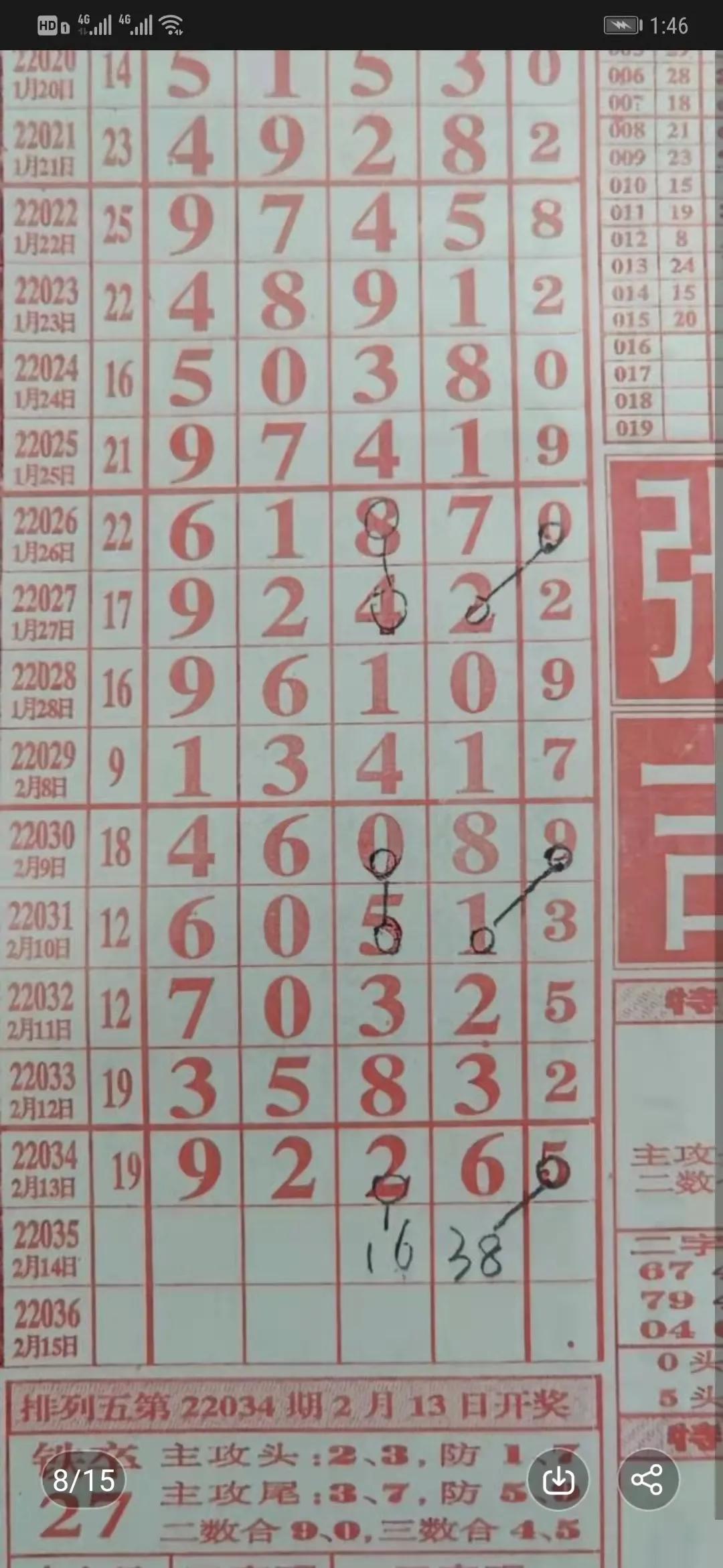 22034期排列五白杨规律,排列五丹姐22034期规律