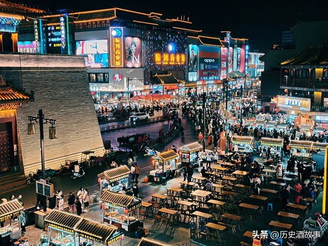 开封古城墙附近夜市,开封西湖周围夜市