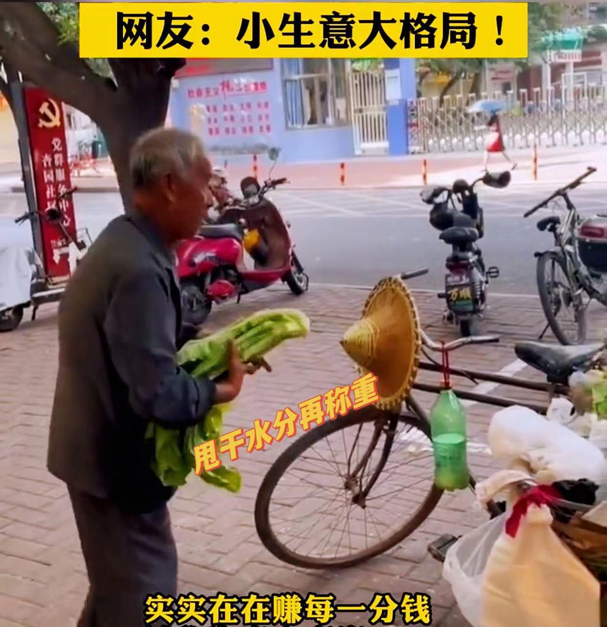 大爷买菜搞笑吆喝,大爷在街头卖菜视频