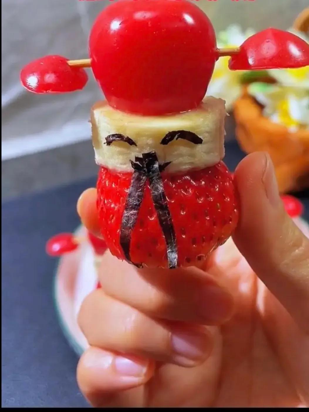 亲子水果拼盘课程,亲子作业果蔬拼盘