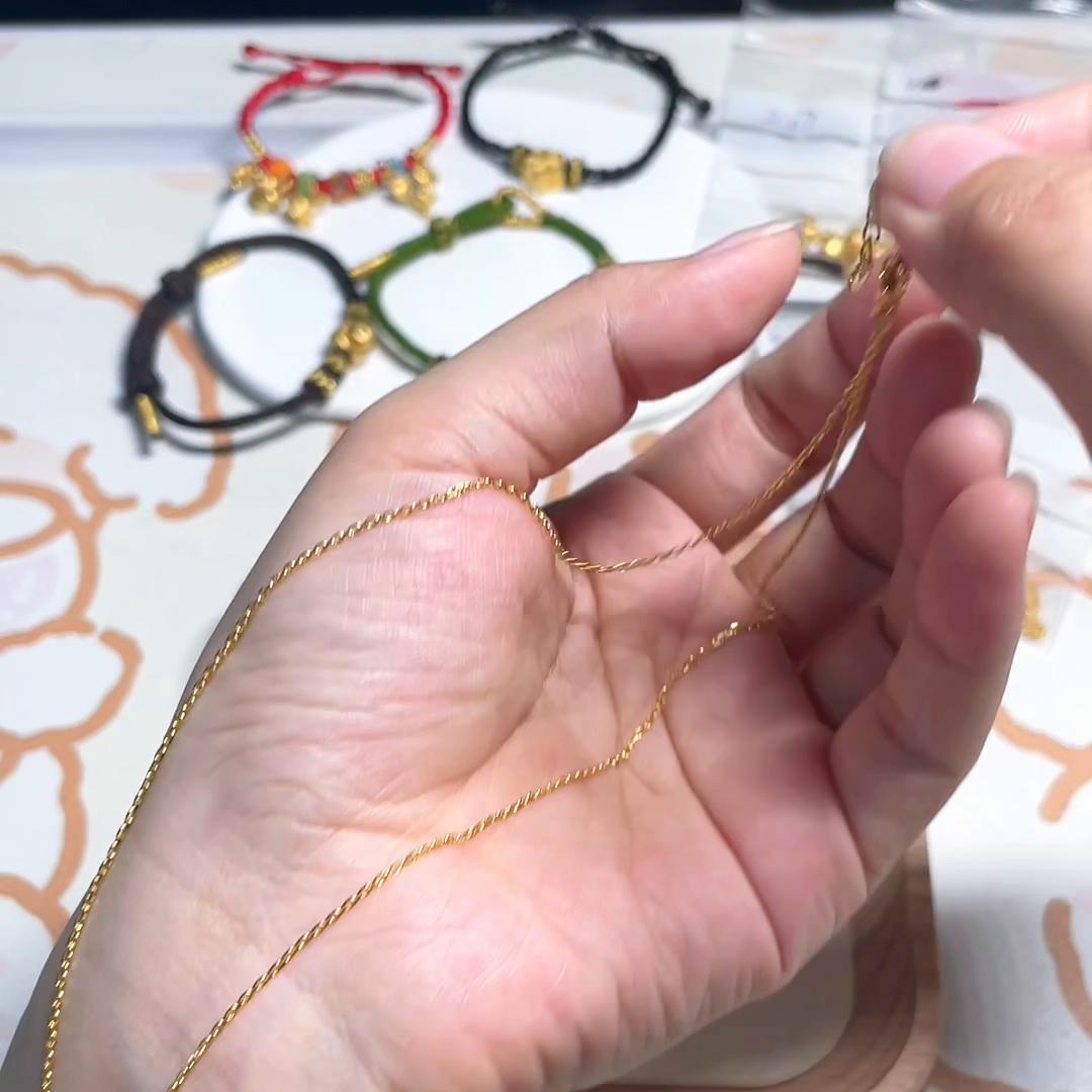 水贝黄金开箱,水贝蹦迪黄金手链最新款