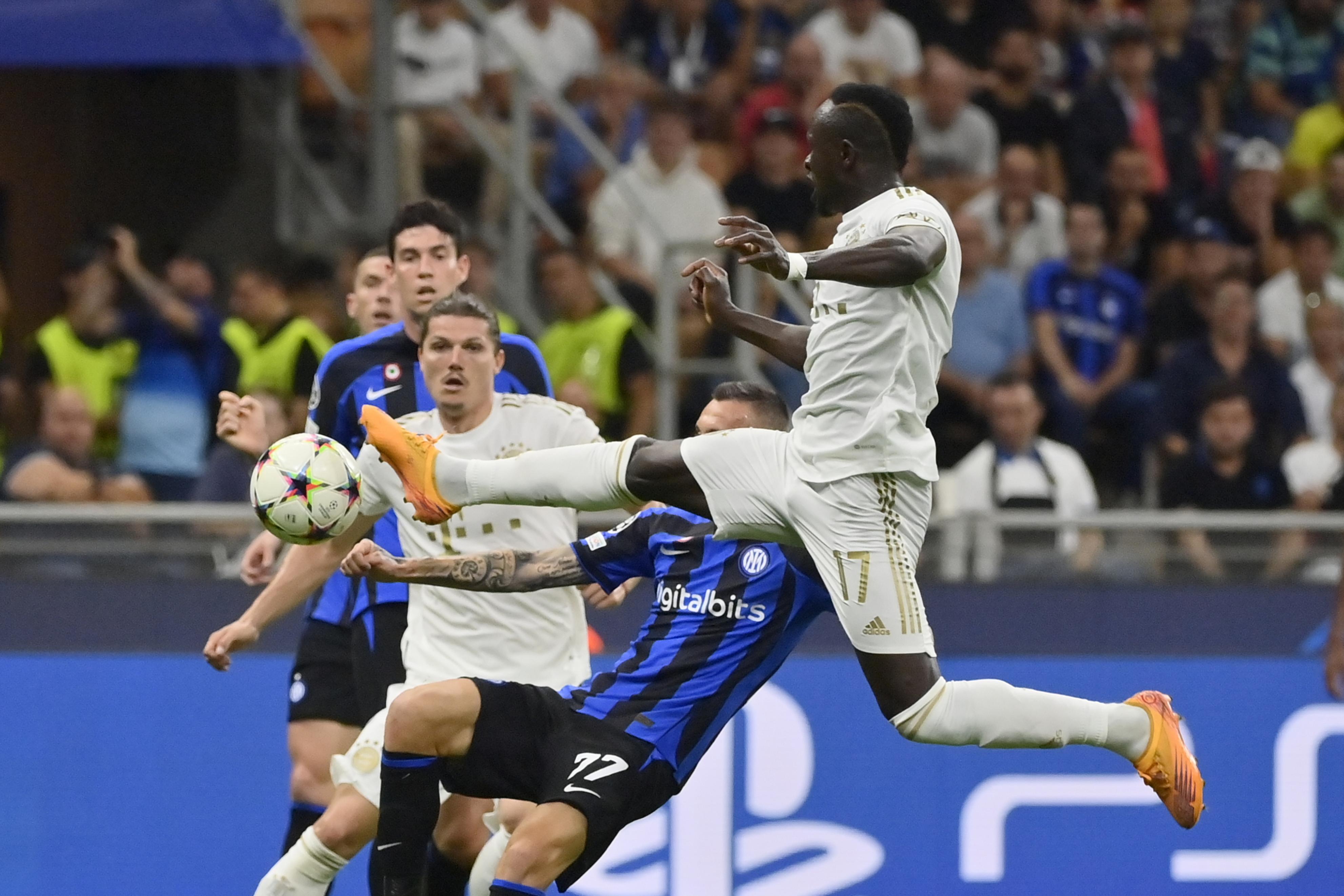 拜仁vs国际米兰萨内进球,欧冠萨内