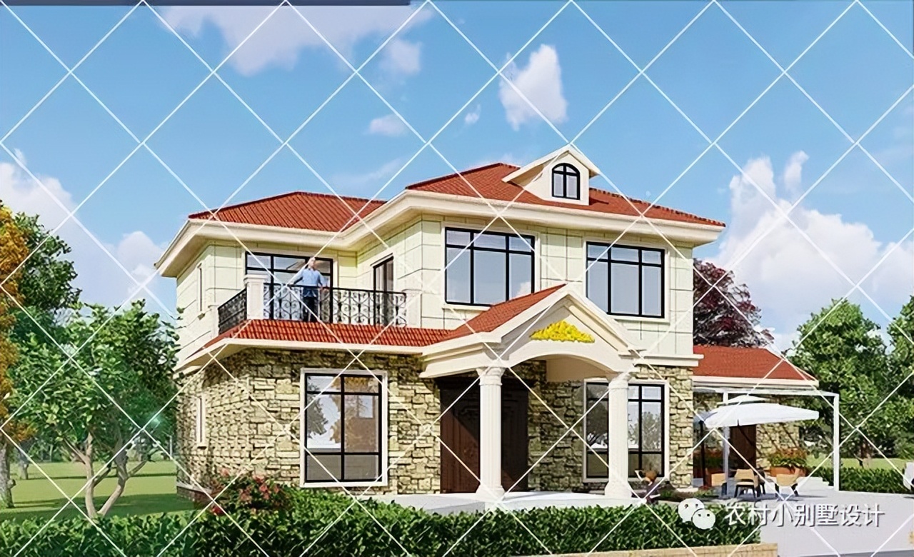 农村自建别墅带柴火灶设计,农村带堂屋柴火灶三层别墅实拍图