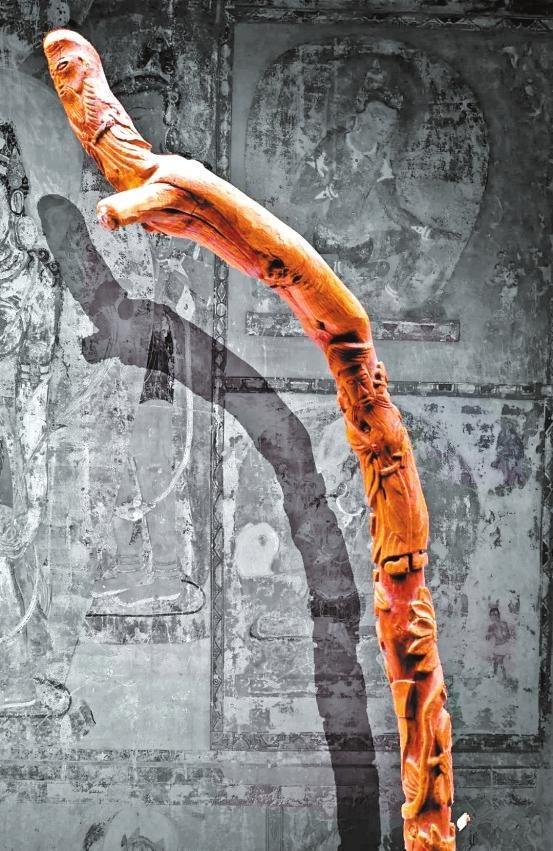 八仙拐杖这件文物怎么发现的,东千佛洞