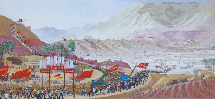 人与自然和谐共生的美丽中国绘画,幼儿美丽中国美术作品