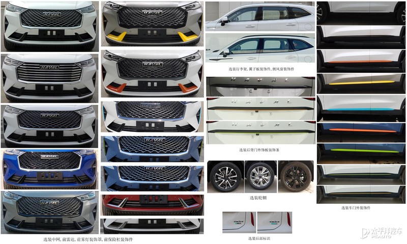 全新哈弗h6混动版,2021款第三代哈弗h6和缤智比较