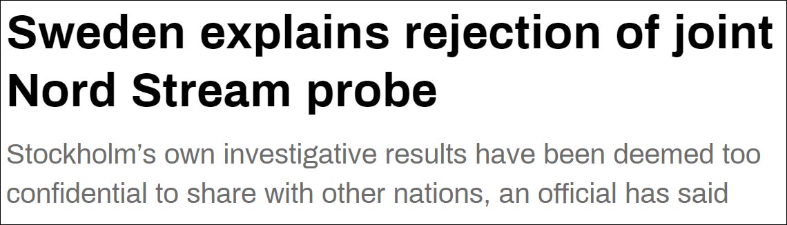 丹麦公布北溪管道初步调查结果,瑞典查北溪管道