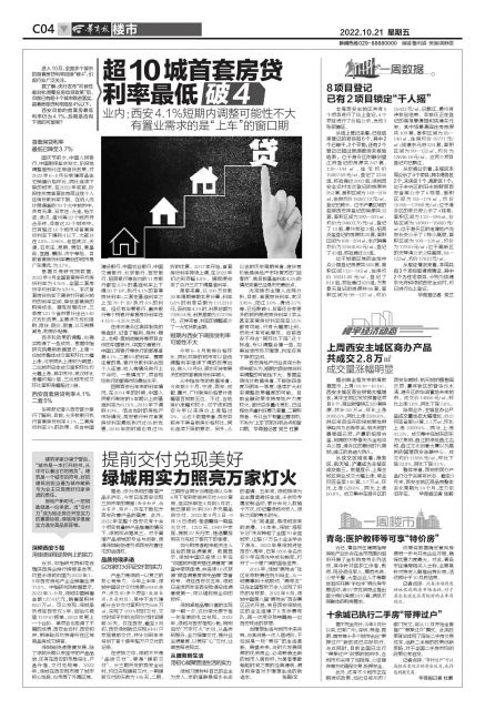 超20座城市房贷利率下调,10余城房贷利率跌破4%