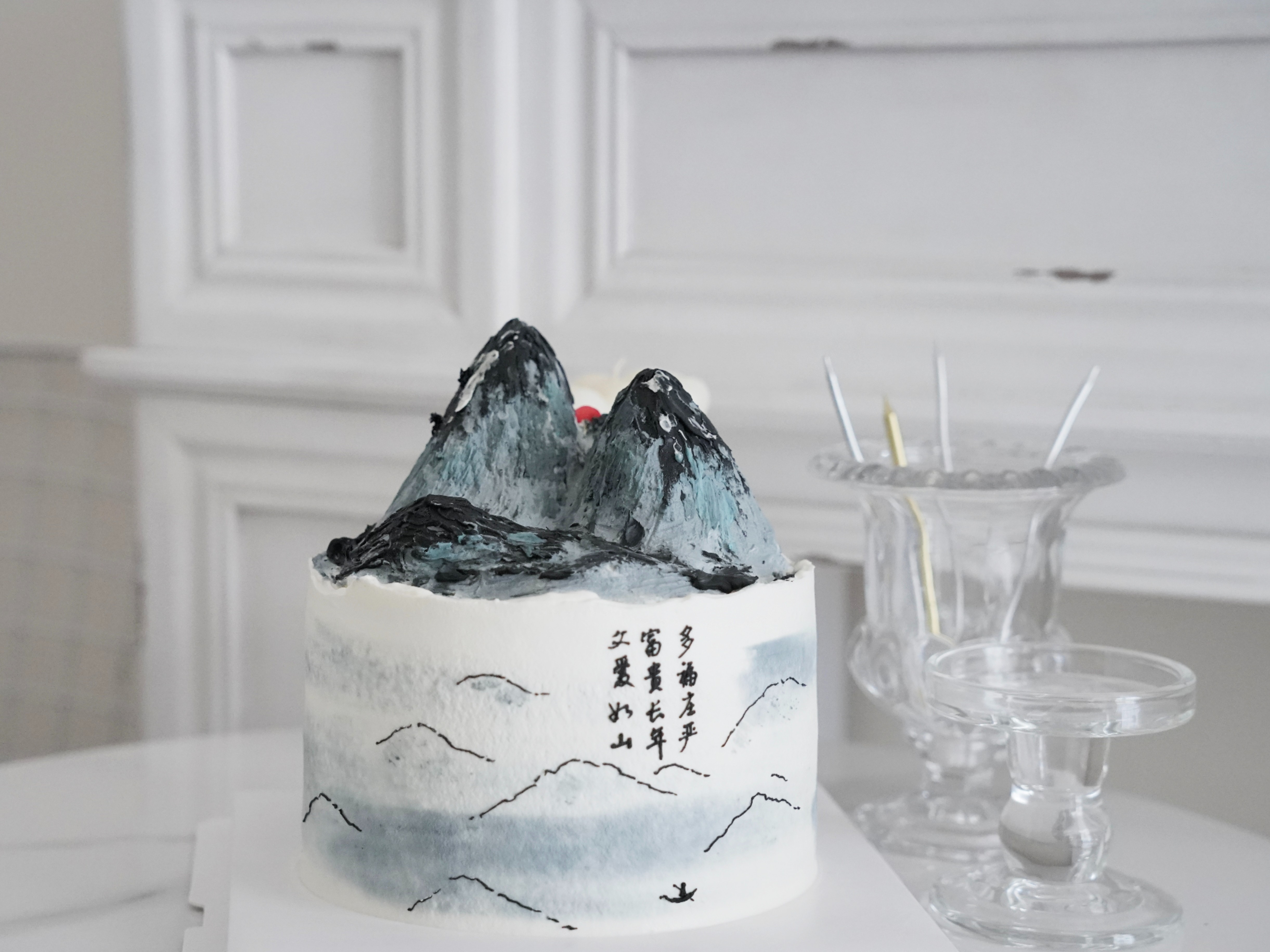 当蛋糕遇上鲜花,当蛋糕邂逅中国风