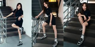 复古猫爪鞋老爹鞋,斐乐老爹经典款女鞋猫爪米白色